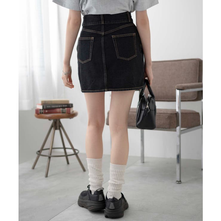 台形デニムミニスカート | WEGO【WOMEN】 | 詳細画像29 