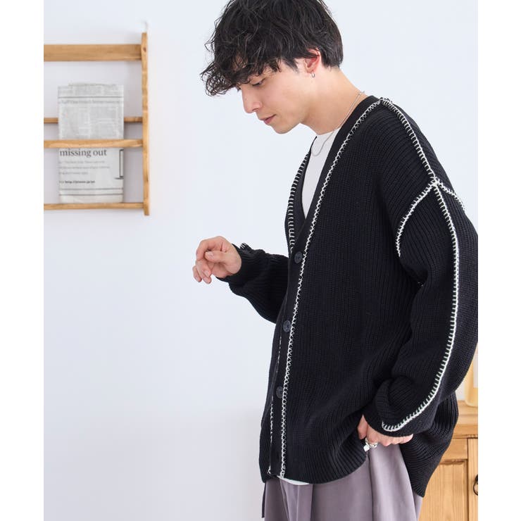 ハンドステッチカーディガン[品番：WG010089704]｜WEGO【MEN