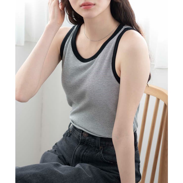 ホワイトボーダー | nachumoreカップインタンク | WEGO【WOMEN】