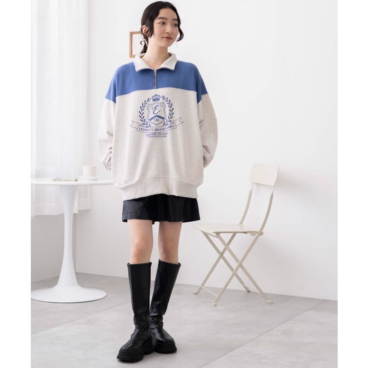 ハーフジップ切り替えBIBPO[品番：WG010089720]｜WEGO【WOMEN