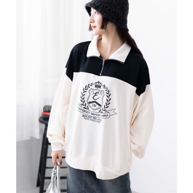 ハーフジップ切り替えBIBPO[品番：WG010089720]｜WEGO【WOMEN