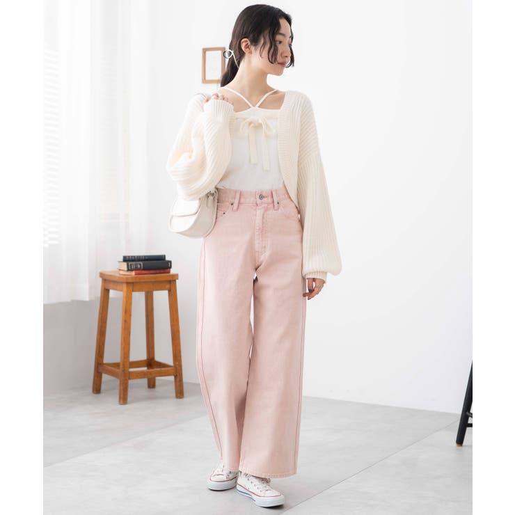 ウォッシュドカラーストレートパンツ[品番：WG010089753]｜WEGO