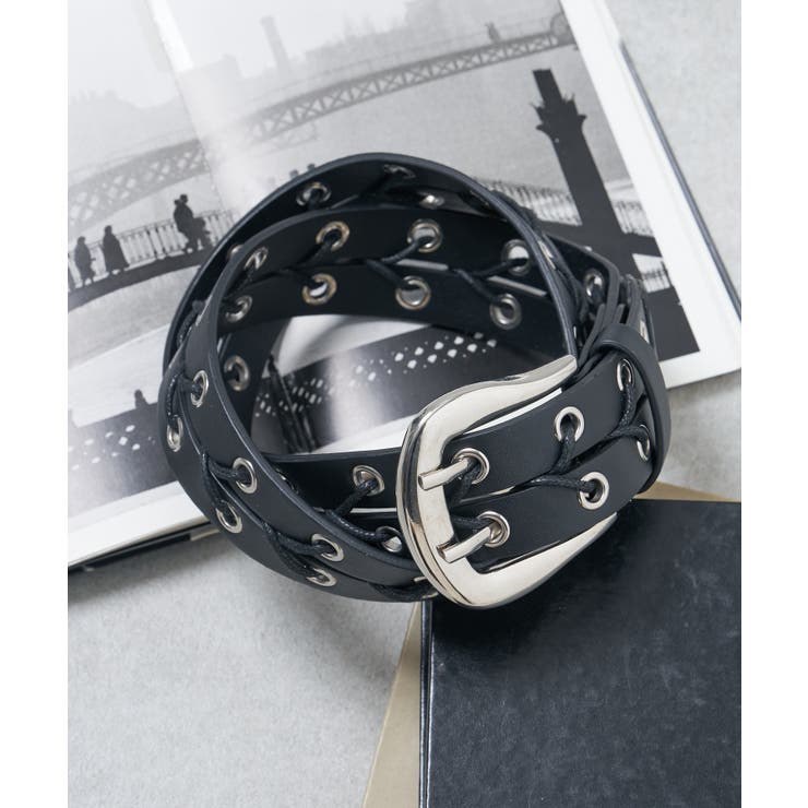 ブラック | Lレースアップハトメベルト | WEGO【WOMEN】