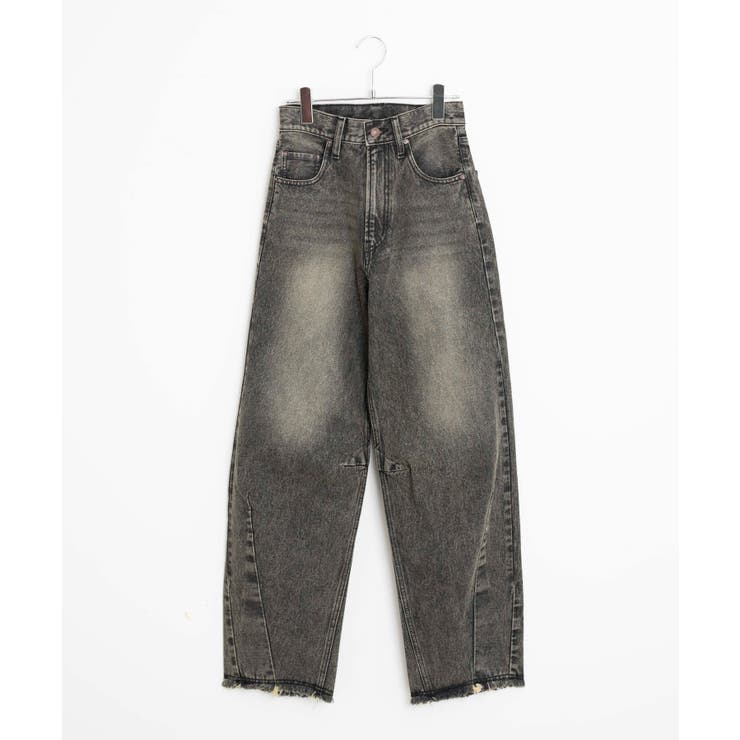 ◎45R【洗える】ヴィンテージ ウォッシュ加工 デニム パンツ ◎45R【洗える】ヴィンテージ ウォッシュ加工 デニム パンツ
