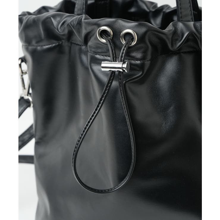 レザータッチ2WAY巾着ショルダー[品番：WG010089807]｜WEGO【WOMEN