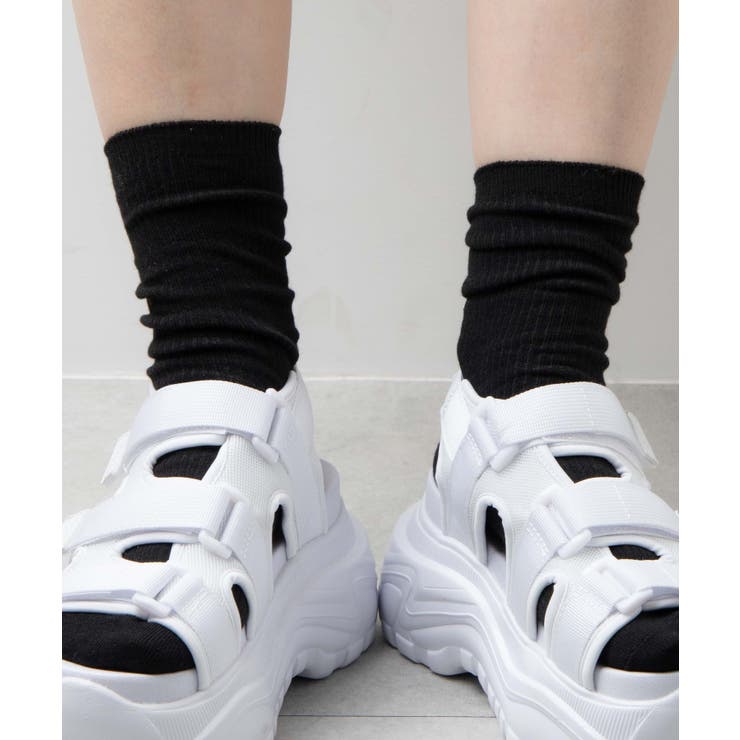 ブラック | 無地リブソックス(丈21) | WEGO【WOMEN】