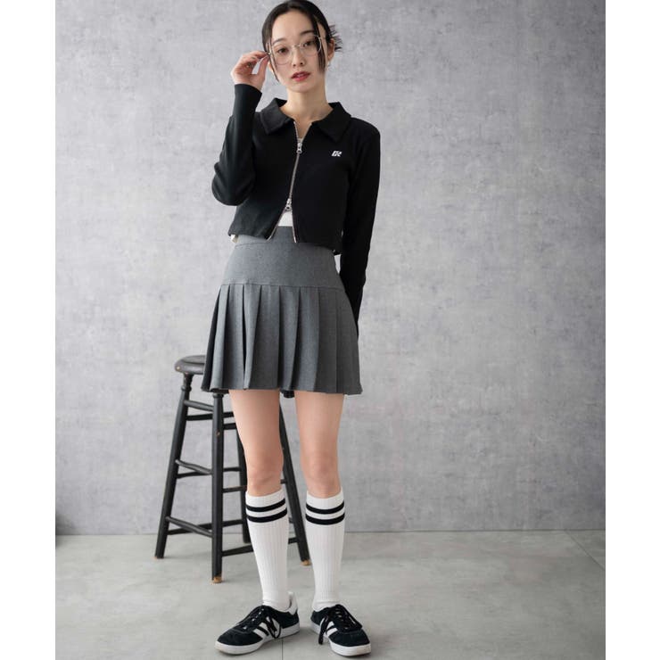 ワンポイント刺繍WZIP長袖トップス[品番：WG010089870]｜WEGO【WOMEN