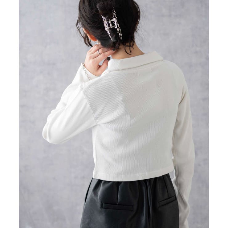 ワンポイント刺繍WZIP長袖トップス[品番：WG010089870]｜WEGO