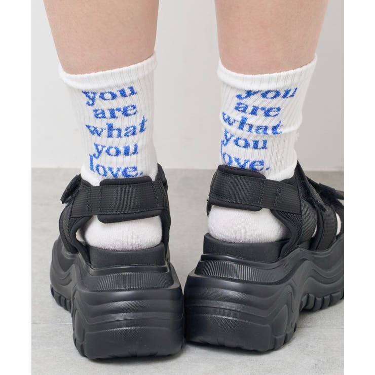 バックラメロゴソックス | WEGO【WOMEN】 | 詳細画像1 