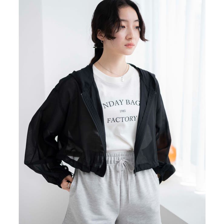 花柄シアーZIPパーカ（カーディガン/ボレロ） | SHOO・LA・RUE