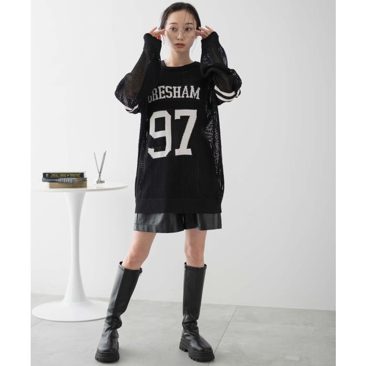 ロゴメッシュジャガードニット | WEGO【WOMEN】 | 詳細画像3 