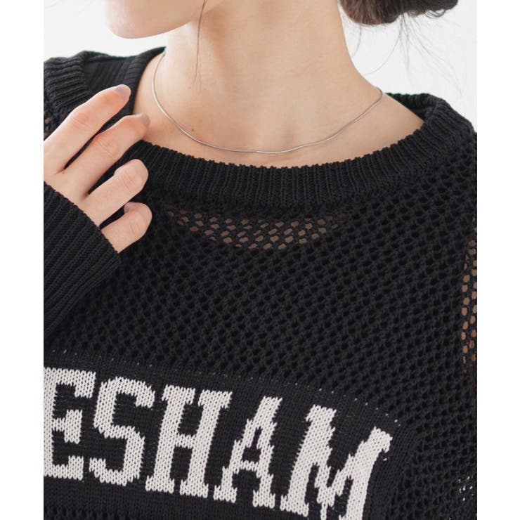 ロゴメッシュジャガードニット | WEGO【WOMEN】 | 詳細画像5 