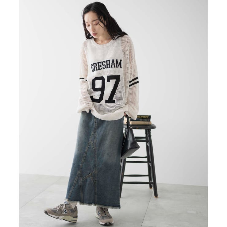 ロゴメッシュジャガードニット | WEGO【WOMEN】 | 詳細画像8 