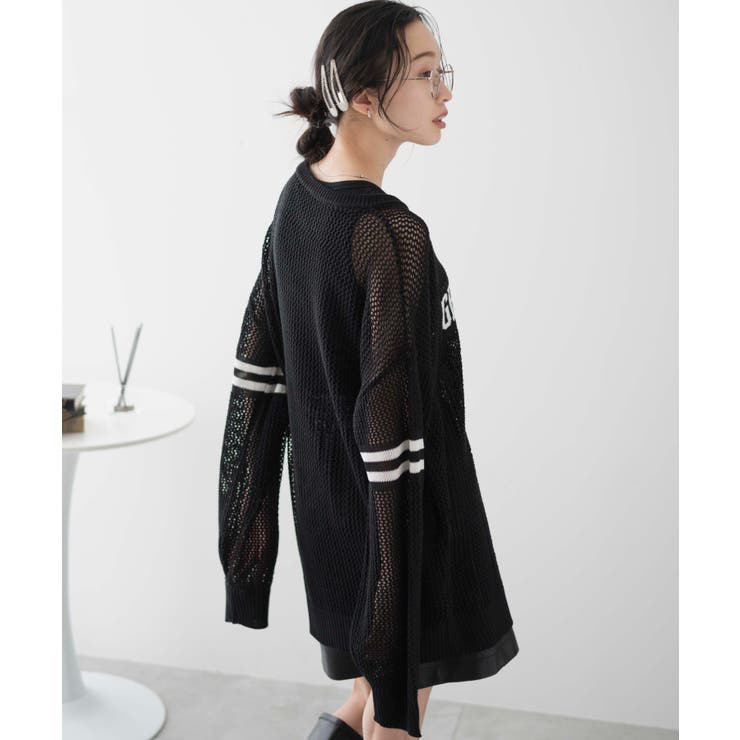 ロゴメッシュジャガードニット | WEGO【WOMEN】 | 詳細画像16 