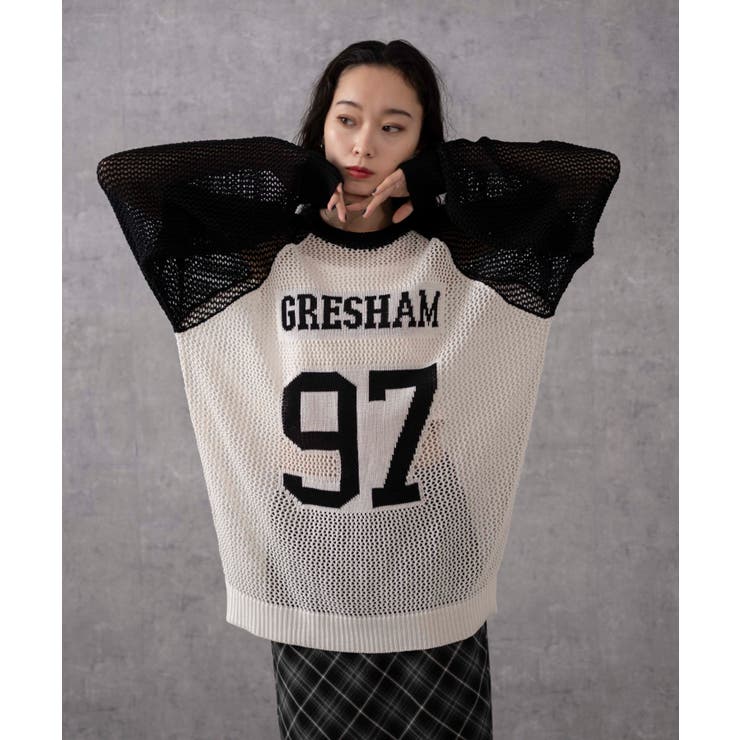 ロゴメッシュジャガードニット | WEGO【WOMEN】 | 詳細画像17 