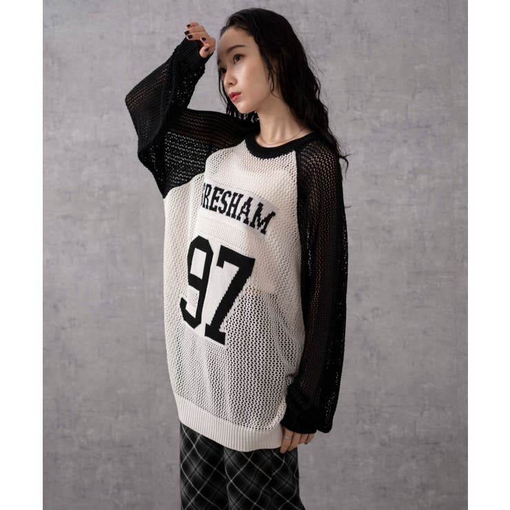ロゴメッシュジャガードニット | WEGO【WOMEN】 | 詳細画像19 