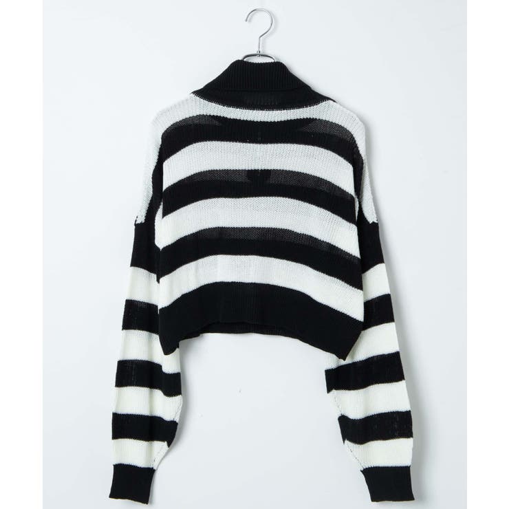 ボーダーハーフジップニットプルオーバー[品番：WG010089958]｜WEGO