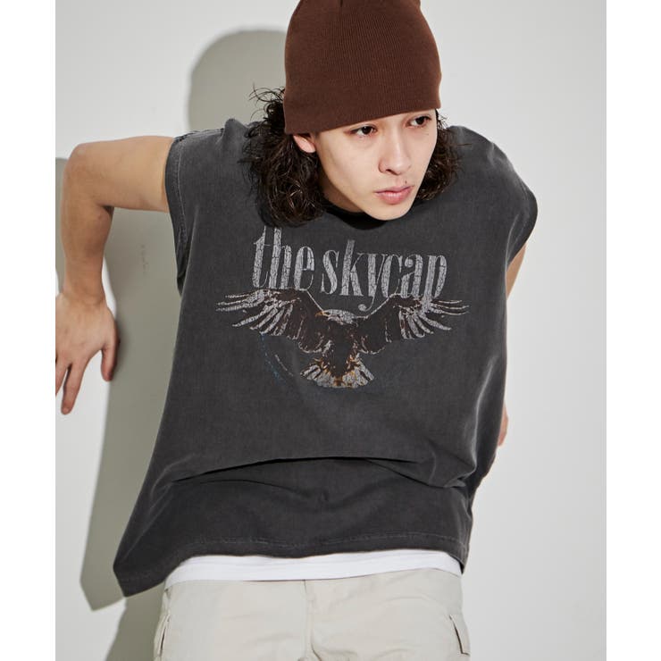 柄1 | ピグメントグラフィックノースリーブ | WEGO【MEN】