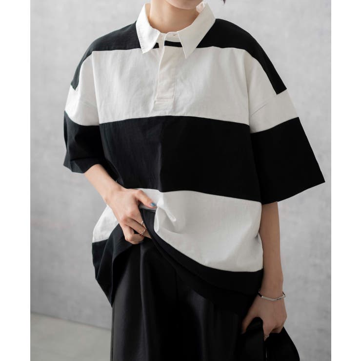 ポロシャツ ポロ rugger big shirt(ラガービッグシャツ) レディース AMERICAN HOLIC ポロシャツ ポロ BIGラガーシャツ レディース