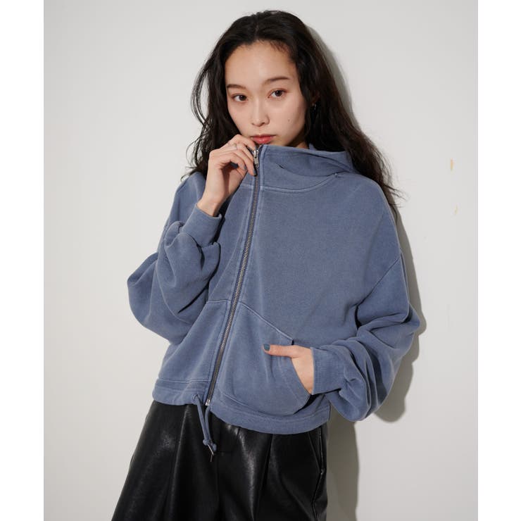 【自社ZOZO限定】SHORT HIGHNECK ZIP HOODIE | WEGO【WOMEN】 | 詳細画像1 