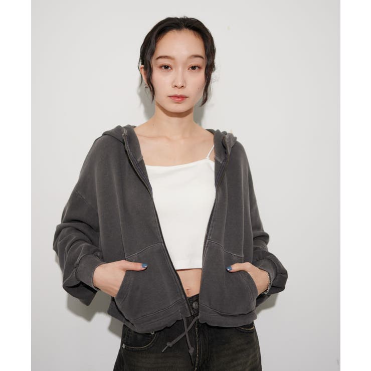 【自社ZOZO限定】SHORT HIGHNECK ZIP HOODIE | WEGO【WOMEN】 | 詳細画像17 