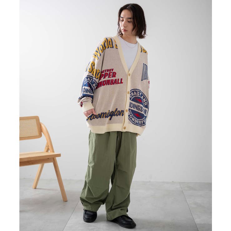 オーバーフィットドライタッチパターンカーディガン | WEGO【WOMEN】 | 詳細画像4 