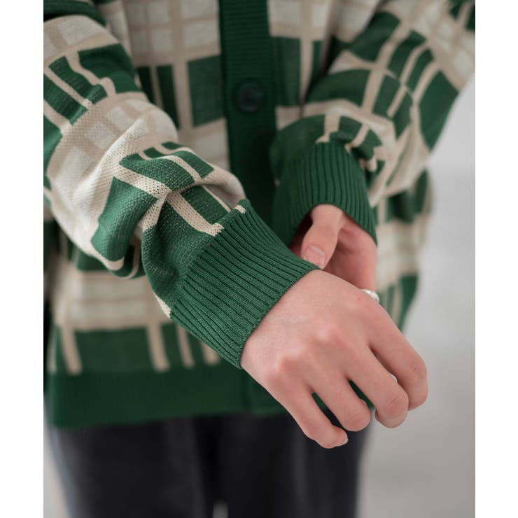 オーバーフィットドライタッチパターンカーディガン | WEGO【WOMEN】 | 詳細画像11 