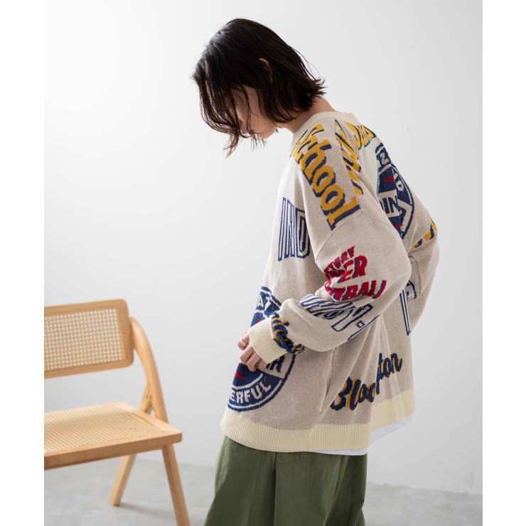 オーバーフィットドライタッチパターンカーディガン | WEGO【WOMEN】 | 詳細画像15 