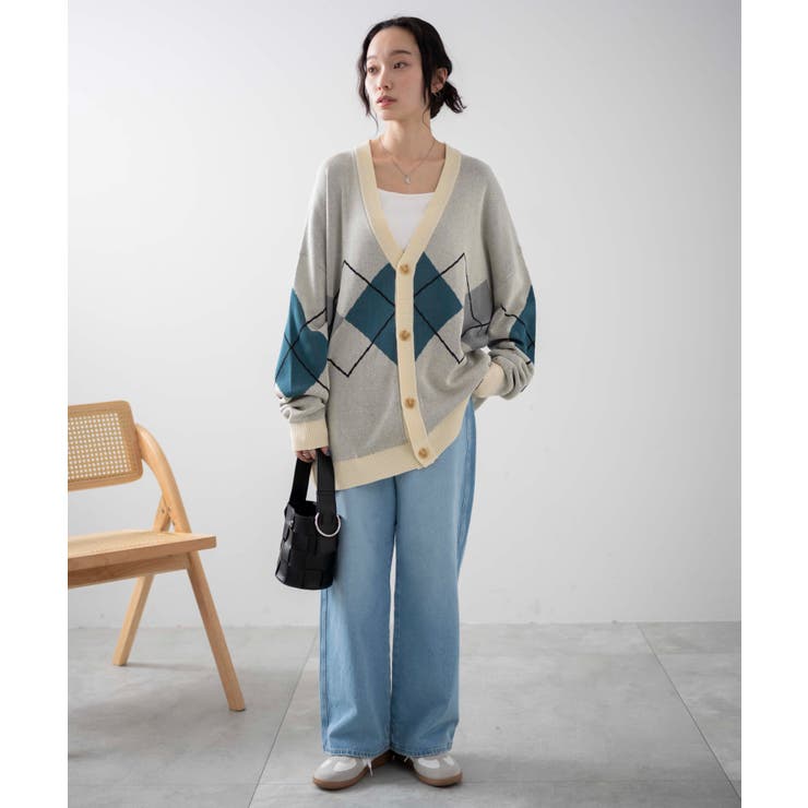 オーバーフィットドライタッチパターンカーディガン | WEGO【WOMEN】 | 詳細画像31 