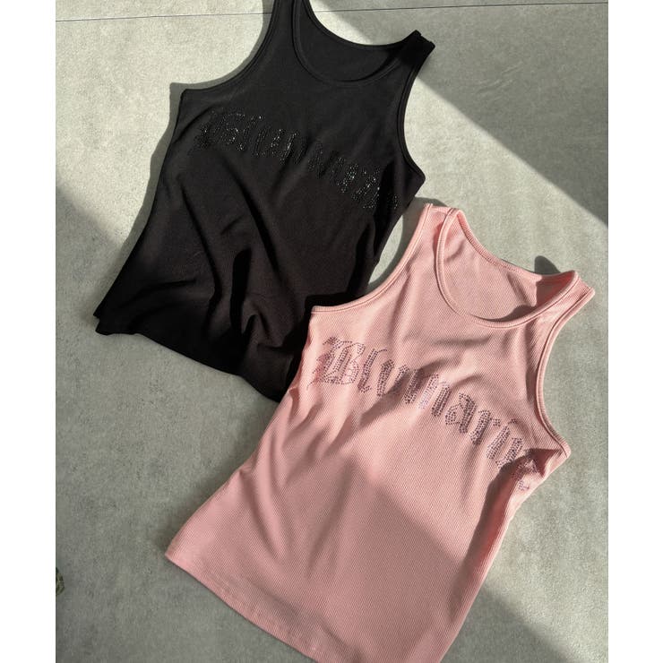 ロゴラインストーンタンクトップ[品番：WG010090070]｜WEGO【WOMEN