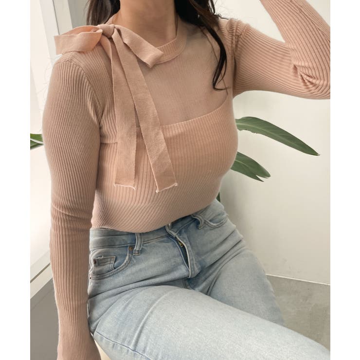 リボンネックデザイントップス[品番：WG010090074]｜WEGO【WOMEN