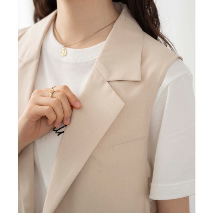 リネンライクサイドベルトベスト[品番：WG010090125]｜WEGO