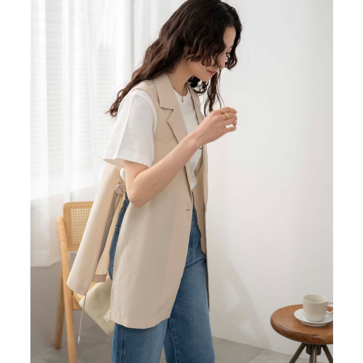 リネンライクサイドベルトベスト[品番：WG010090125]｜WEGO