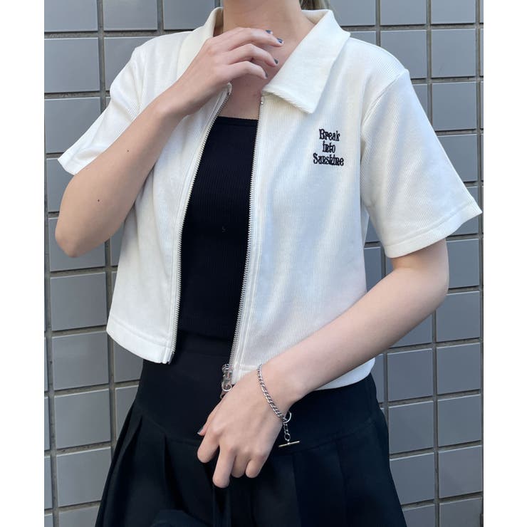 ホワイト | ダブルジップトップス | WEGO【WOMEN】