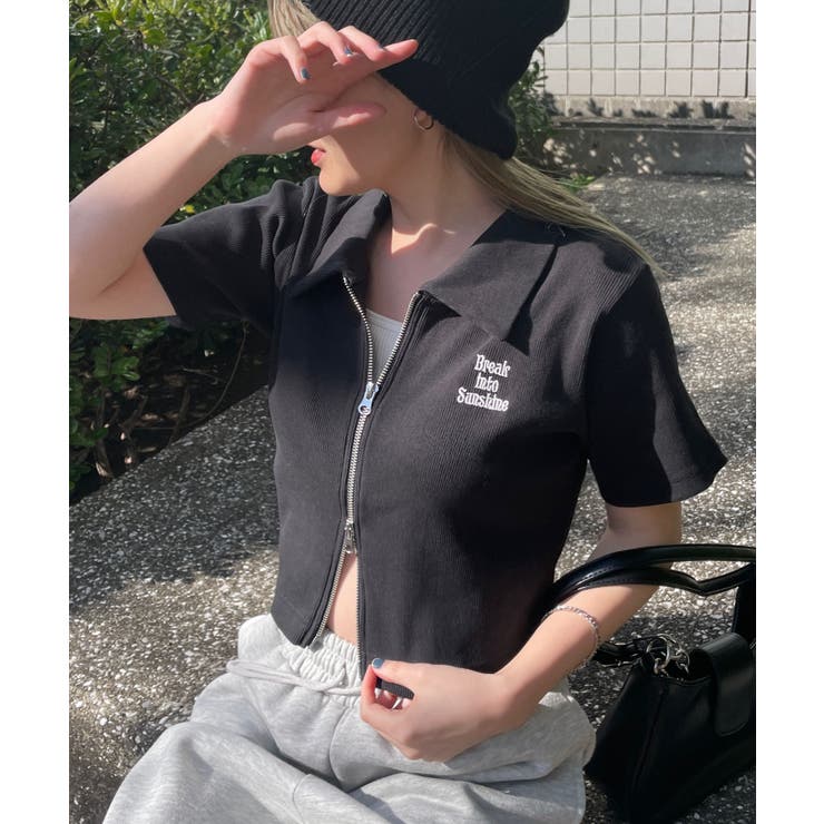 ブラック | ダブルジップトップス | WEGO【WOMEN】