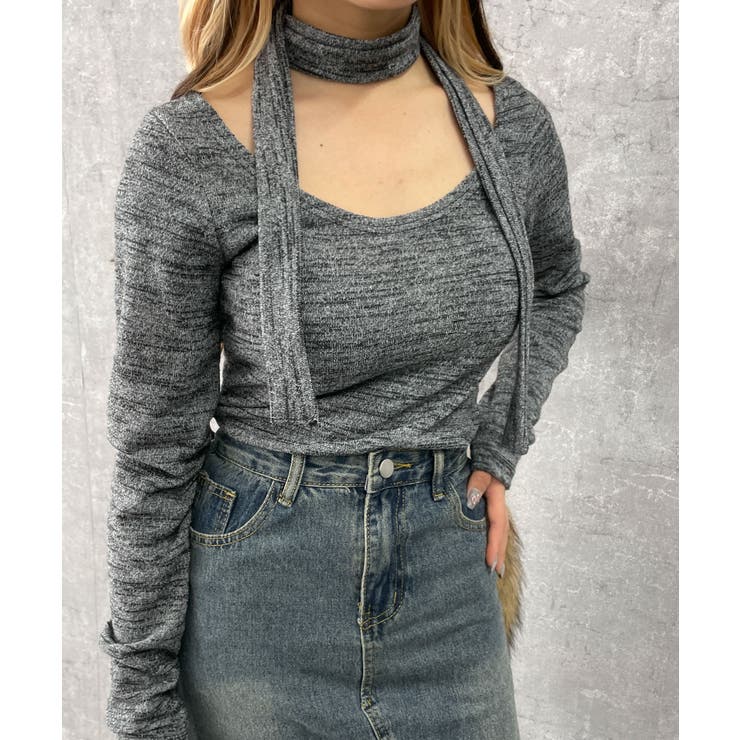 チョーカー付きスラブニットプルオーバー | WEGO【WOMEN】 | 詳細画像5 