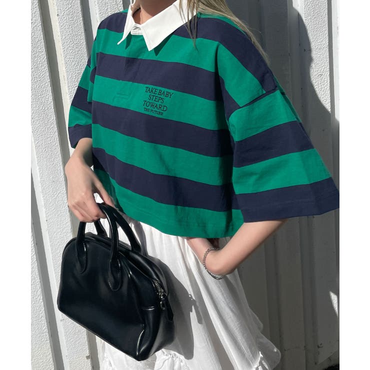 ワンポイント刺繍ラガーシャツ[品番：WG010090219]｜WEGO【WOMEN