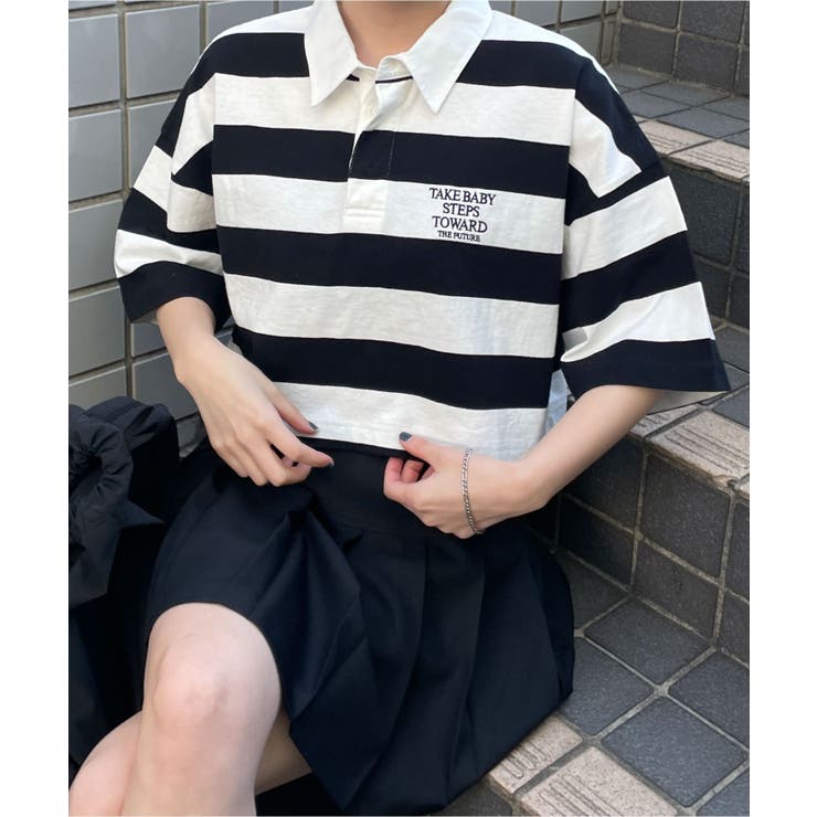ワンポイント刺繍ラガーシャツ[品番：WG010090219]｜WEGO【WOMEN