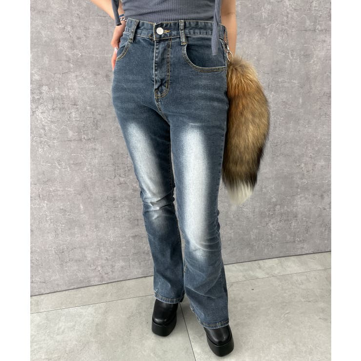 Texture デニム フレアパンツ