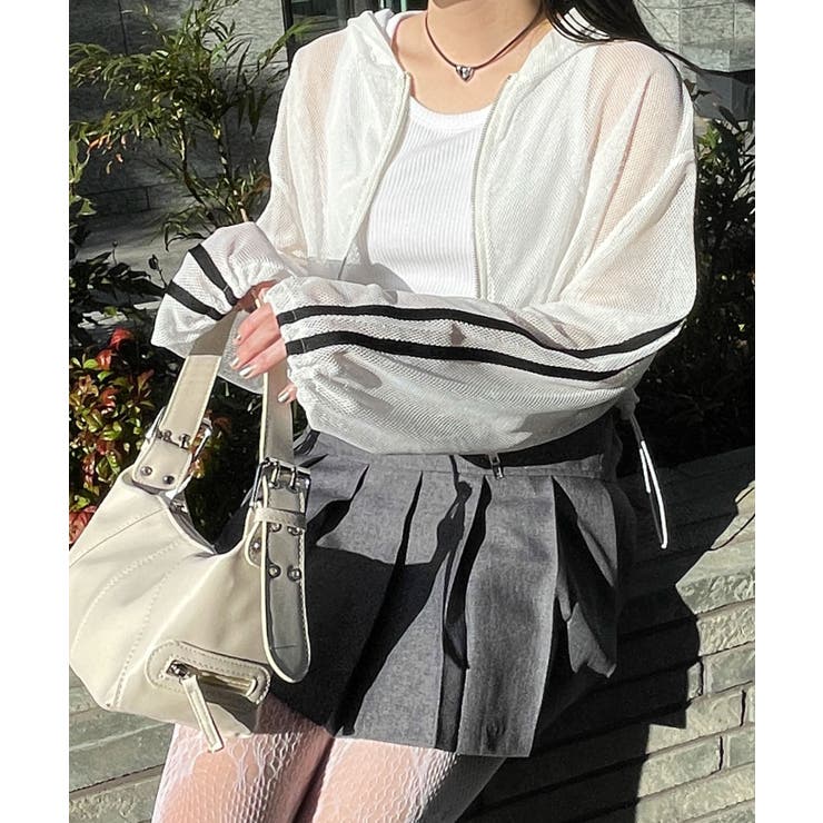 Wジップラインメッシュパーカー | WEGO【WOMEN】 | 詳細画像1 