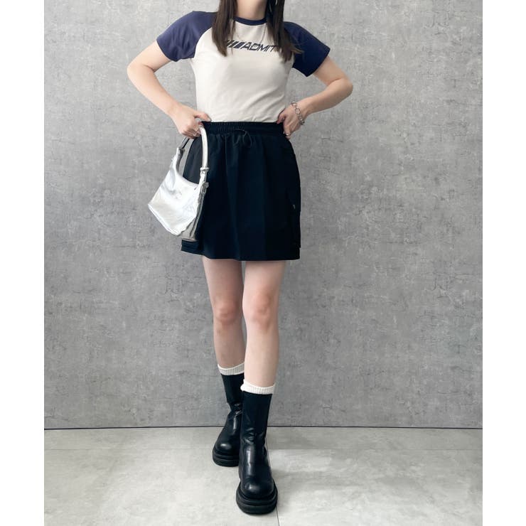 kishidamiki ナイロンミニスカート layered long skirt | KISHIDAMIKI