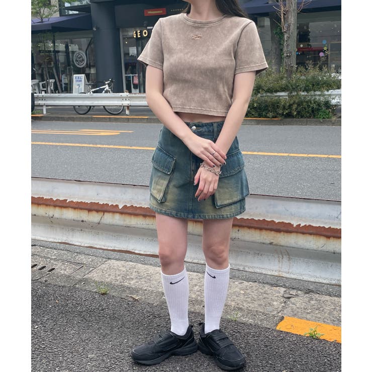 【カジュアル可愛い♪】Louis VuittonウォッシュリブTシャツ ヴィンテージウォッシュリブT[品番：WG010090302]｜WEGO【WOMEN