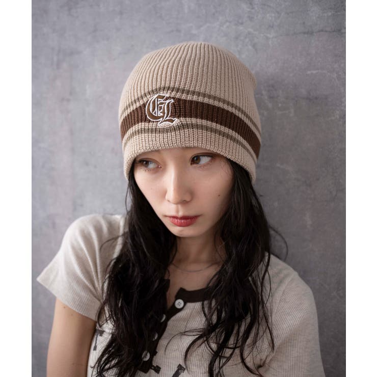 ワンポイント刺繍シングルニットワッチ[品番：WG010090351
