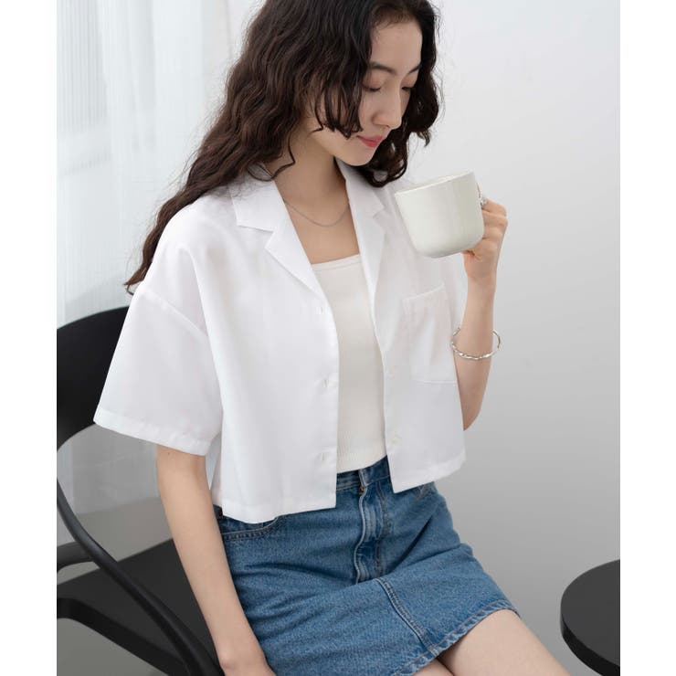 MEER. オープンカラーショートシャツ オープンカラーショートシャツ[品番：WG010090495]｜WEGO【WOMEN
