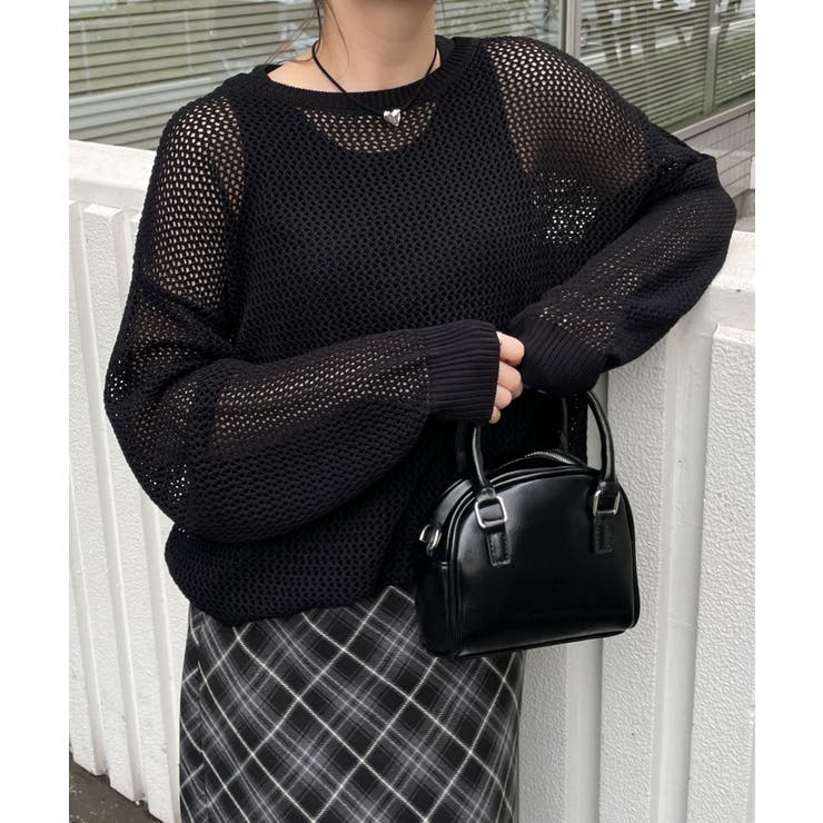 新品　BEAUTY＆YOUTH メッシュポロニット　黒 セール】メッシュ ポロニット -ウォッシャブル-（ニット