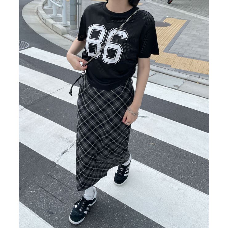 tシャツ メッシュパーツT レディース メッシュサイドドロストT[品番：WG010090605]｜WEGO【WOMEN