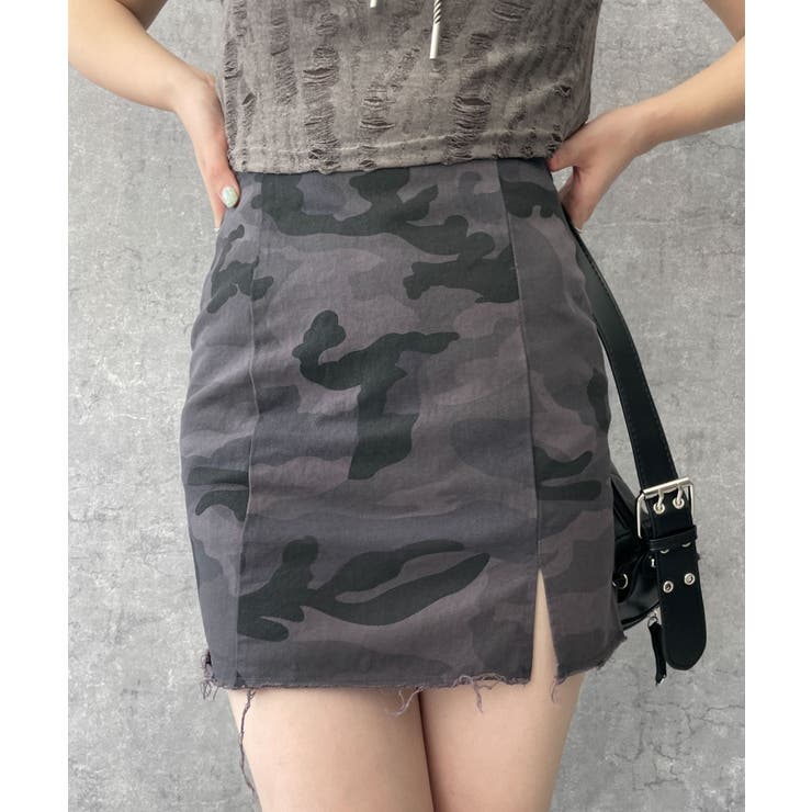カモフラージュタイトミニスカート[品番：WG010090620]｜WEGO