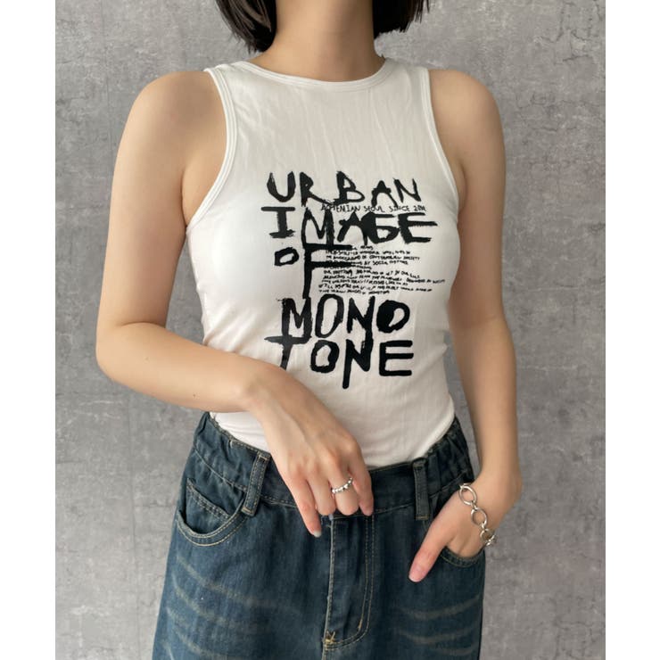 ヴェロニカ　タンクトップ カップ付きグラフィックタンクトップ[品番：WG010090644]｜WEGO