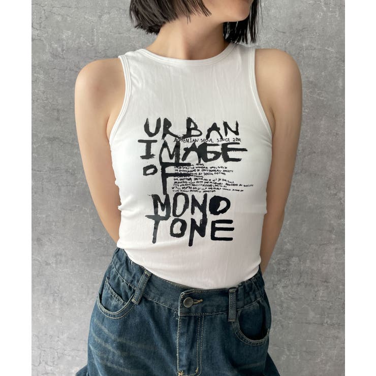 カップ付きグラフィックタンクトップ[品番：WG010090644]｜WEGO