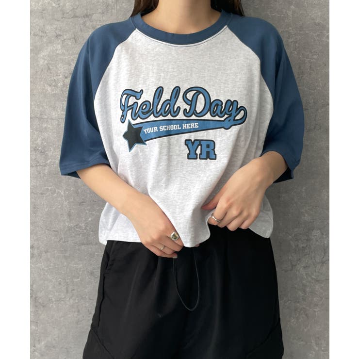 ブルー | クロップドラグラントップス | WEGO【WOMEN】